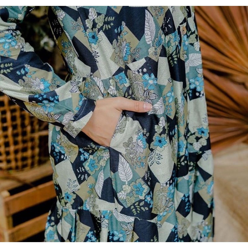 Piyama set viscose flower black