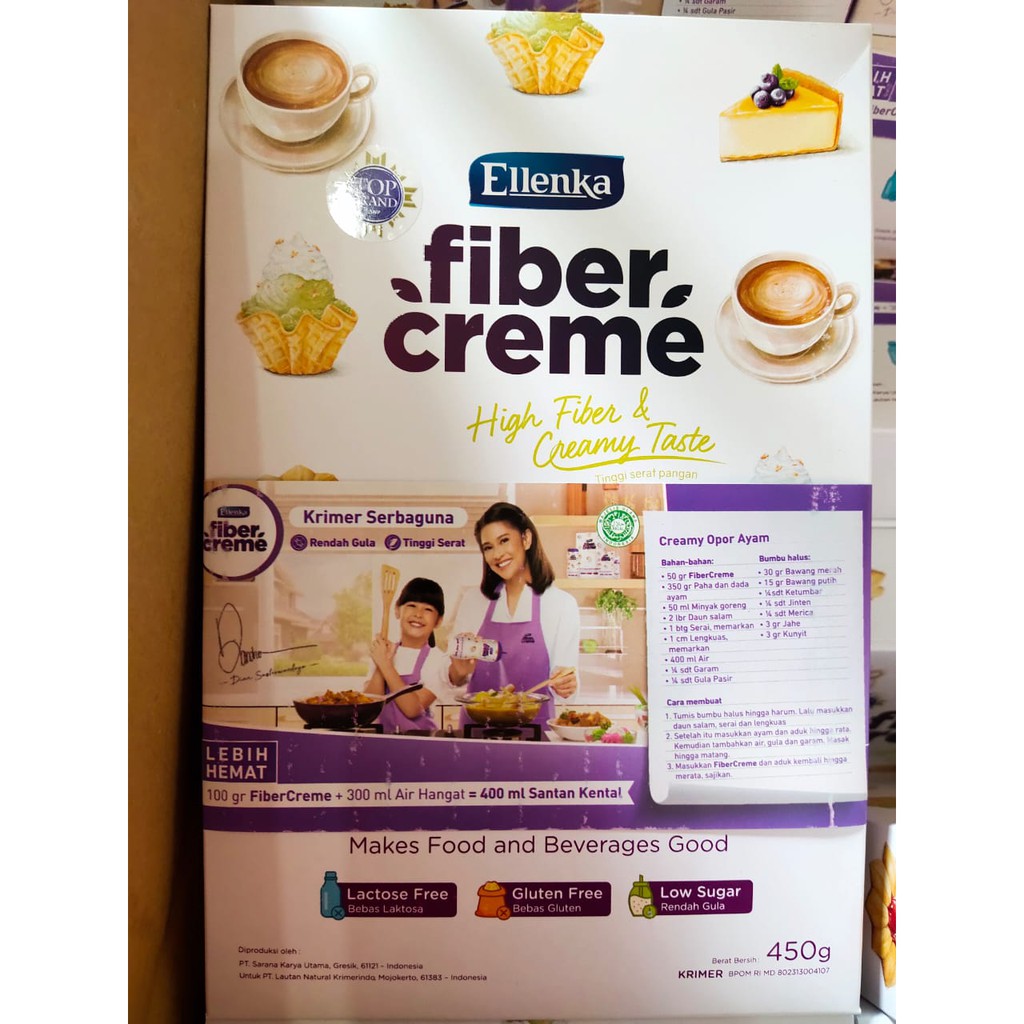 

Krimer Ellenka Fibre Creme High Fiber and Low Sugar 450gr