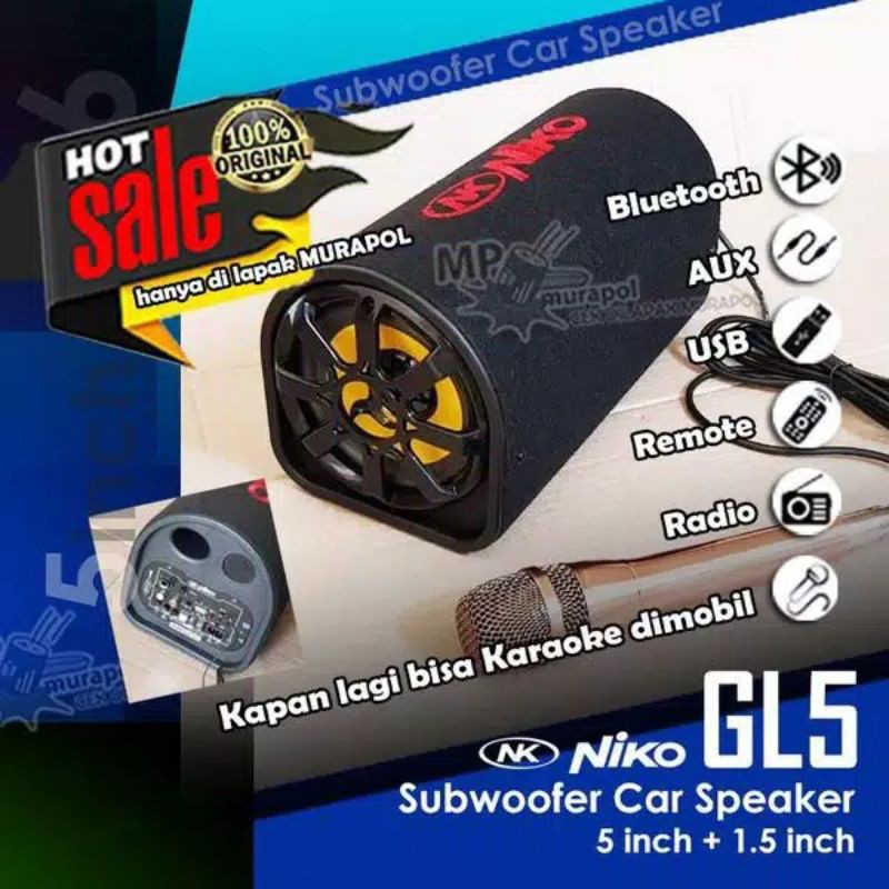 Speaker Niko GL5/ Speaker Bluetooth/ Speaker karaoke/ Speaker Mobil