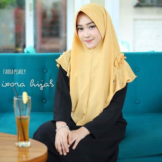 Khimar Pet Simple (Jilbab Instan / Kerudung Simple Wolfis Antem ) bahan buble crepe