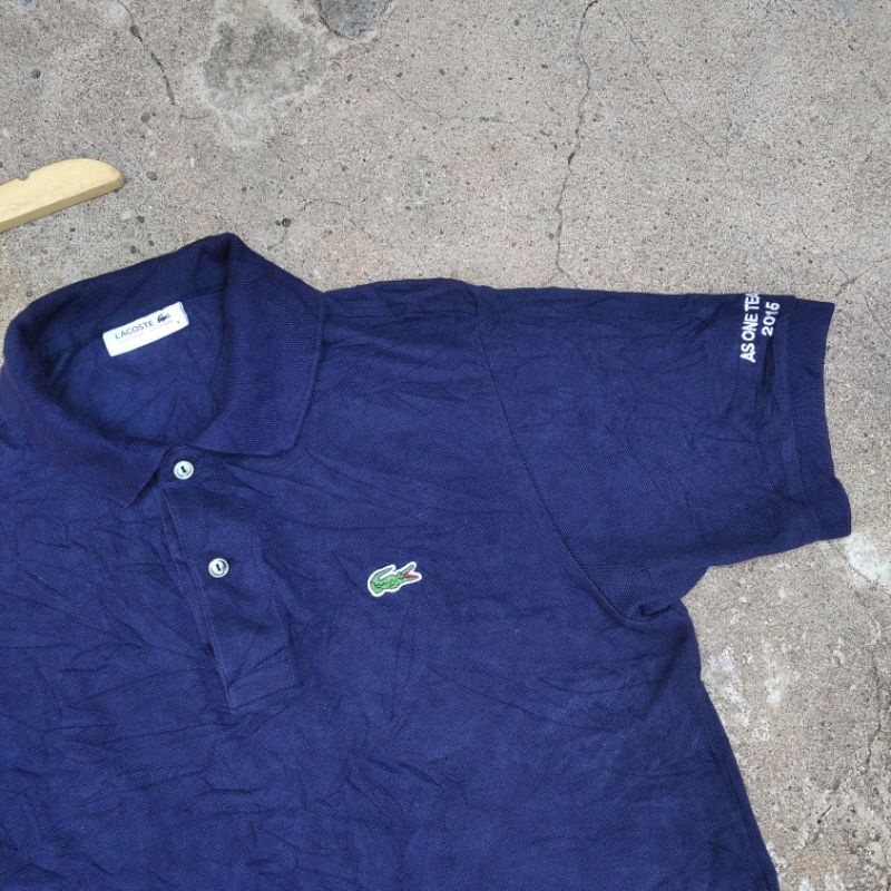 kaos polo Lacoste navy bekas second preloved branded