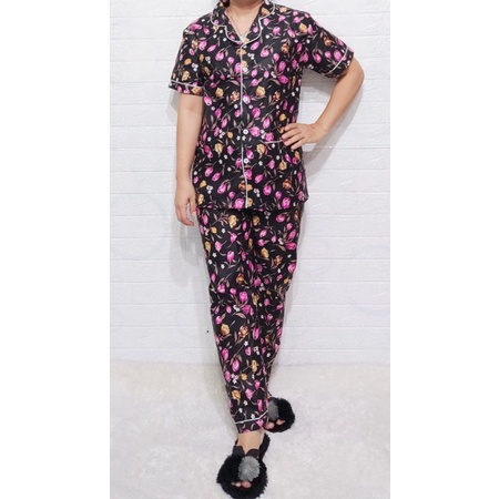 Baju Tidur Piyama Wanita Motif FloraL Kembang Pajamas Katun  / Baju Tidur setelan Wanita KATUN CP DEWASA Terbaru Bigsize Kekiniaan