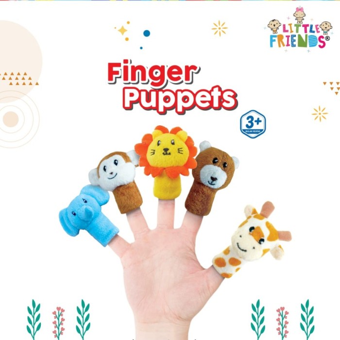 LITTLE FRIENDS Finger Puppets Boneka Jari Mainan Bayi Edukatif Boneka Karakter Animal Sensory Toys Baby