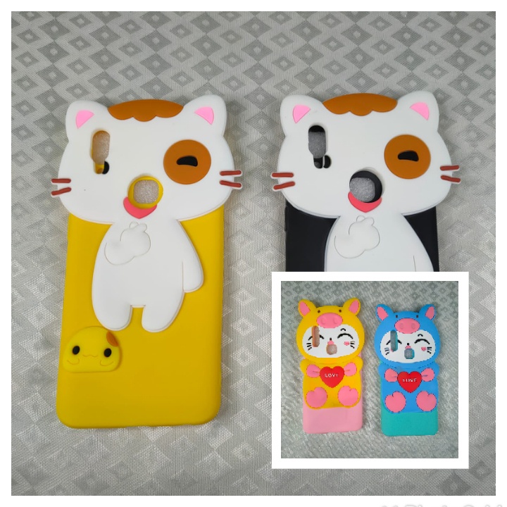 SOFT CASE KARAKTER MIMI CAT LOVE 3D REALME C2