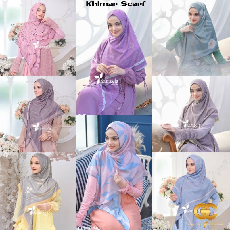 KHIMAR SCARF ISTRI SULTAN Original By Kameela Hijabku. Khimar scarf KS 2sides motif elegan berbeda b