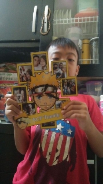 Jam Dinding Bingkai Foto Karakter Kartun Naruto Hadiah Gift Kado Custom Ultah Ulang Tahun Wedding