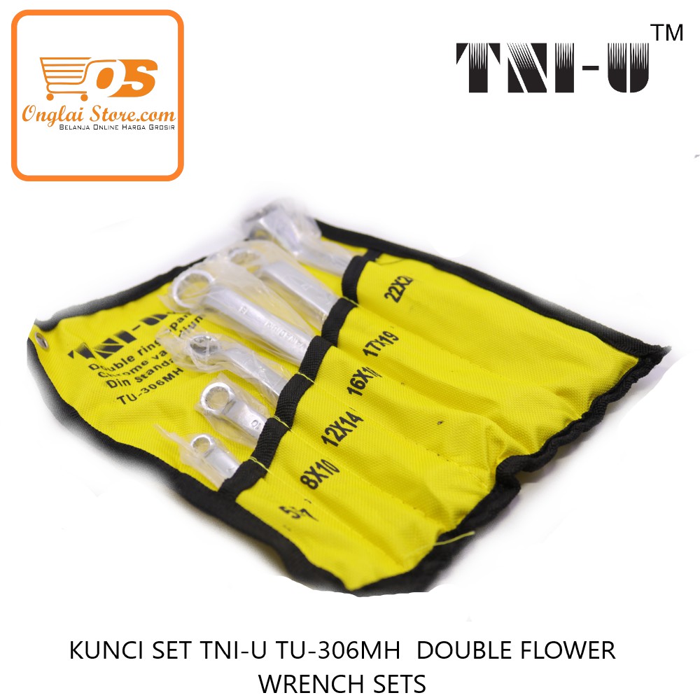KUNCI SET TNI-U TU-306MH  DOUBLE FLOWER WRENCH SETS  (HARGA SPESIAL)
