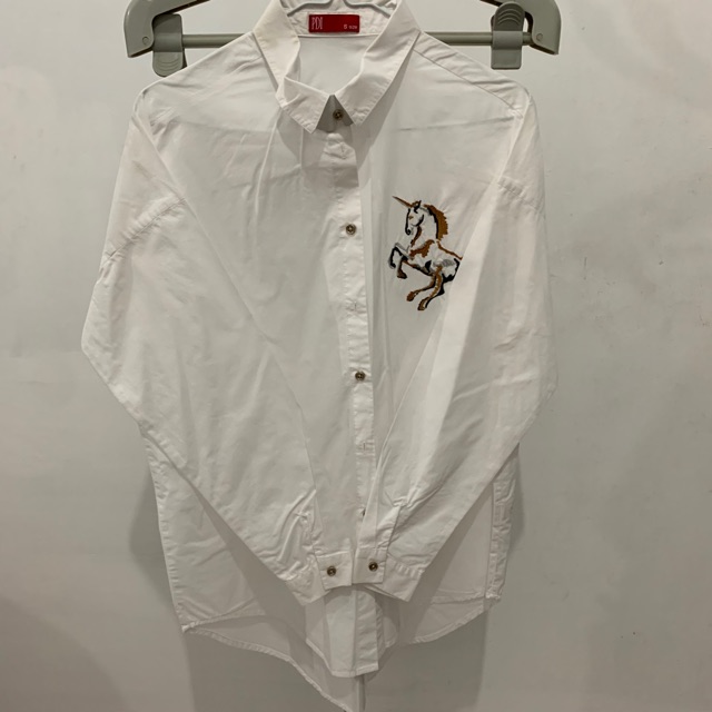 PRELOVED KEMEJA WANITA POLOS PDI BASIC SHIRT