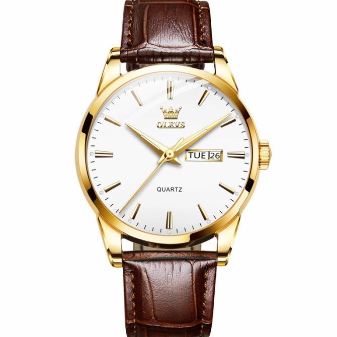 Jam Tangan Olevs Pria Original Anti Air Import Mewah Analog