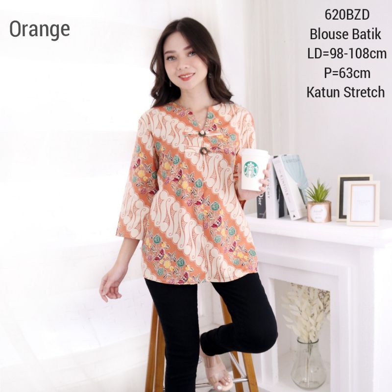 BLOUSE VITA BATIK CANTIK 620 ATASAN KERJA KANTOR WANITA MURAH BAJU ETNIK CEWEK