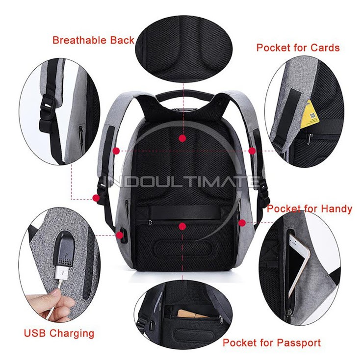 Tas Ransel Anti Maling BIG SIZE Import Backpack pria tas punggung Smart Backpack LL-033