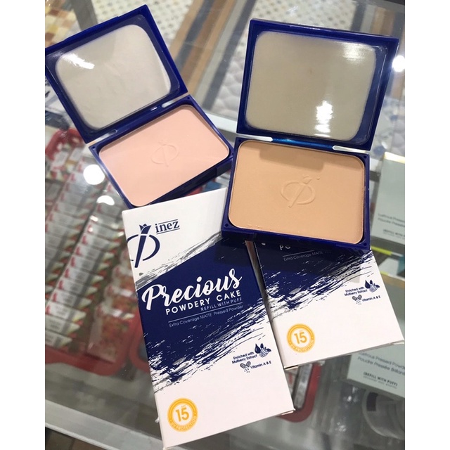Bedak padat Inez PPC Refill /mistyrose/Natural