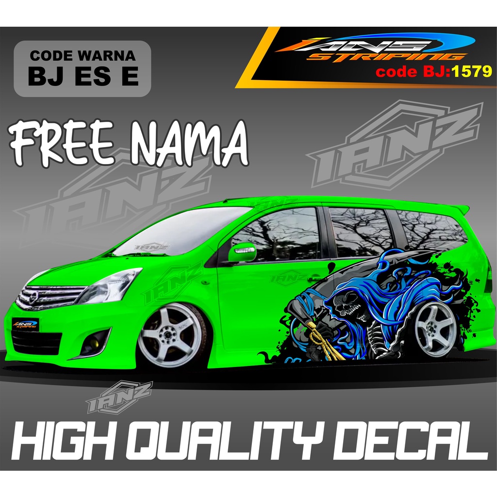 STICKER DECAL MOBIL GRAND LIVINA ANIMASI VENOM BIRU / STIKER MOBIL TERIOS XPANDER NEW DESAIN / VARIASI STIKER MOBIL AVANZA XENIA