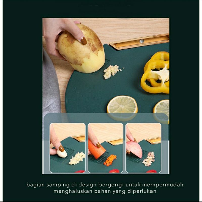 (VCM) Talenan PE Anti Jamur / CUTTING BOARD PREMIUM Dapur Hijau Emerald Kualitas Premium Tebal