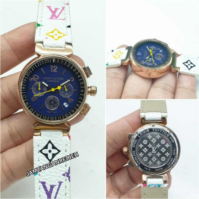 JAM TANGAN WANITA LV BATRE CRONO TALI KULIT