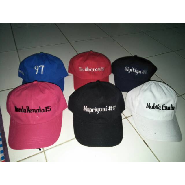 Topi Baseball free nama (Bordir) | Shopee Indonesia