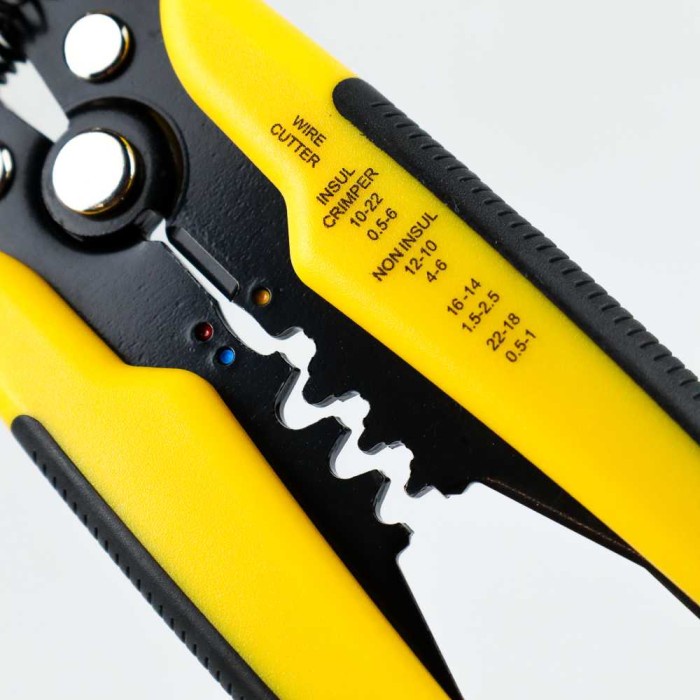 Tang Kabel Multifungsi Wire Cutter Crimper Pliers - TK0742 - Kuning