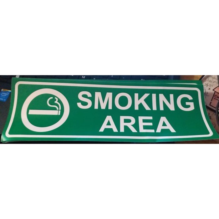 

SIGN LABEL STICKER SMOKING AREA DIM 30X10CM STIKER K3 RAMBU