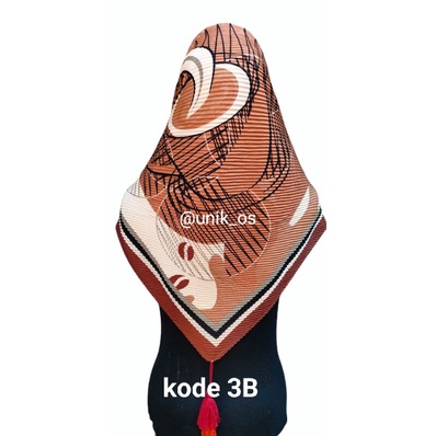 SEGIEMPAT PLISKET MOTIF / HIJAB PLISKET MURAH