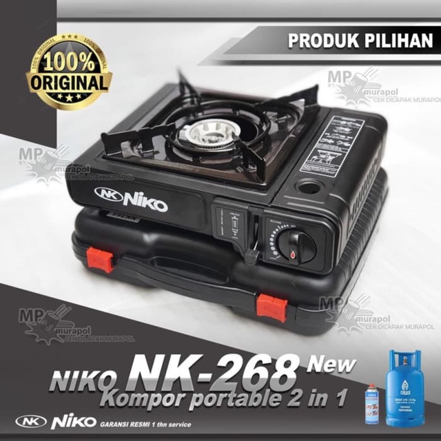 Kompor Camping Portable Niko 2 IN 1 NK-268C / NK268 / NK 268 C