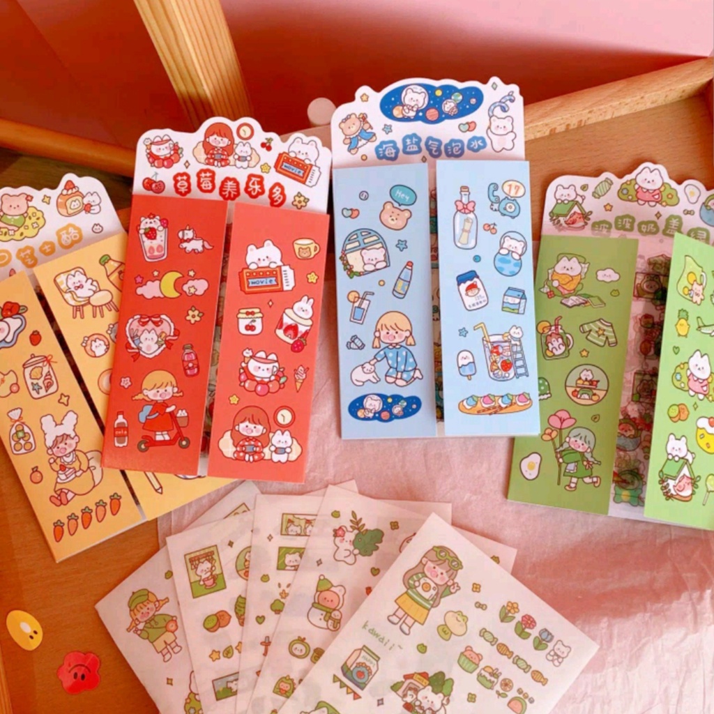 

10 Lembar Stiker Motif Girl Set