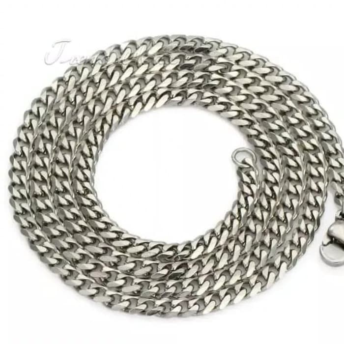 [Bayar di Tempat] Kalung Titanium Stainless Steel Motif Rantai