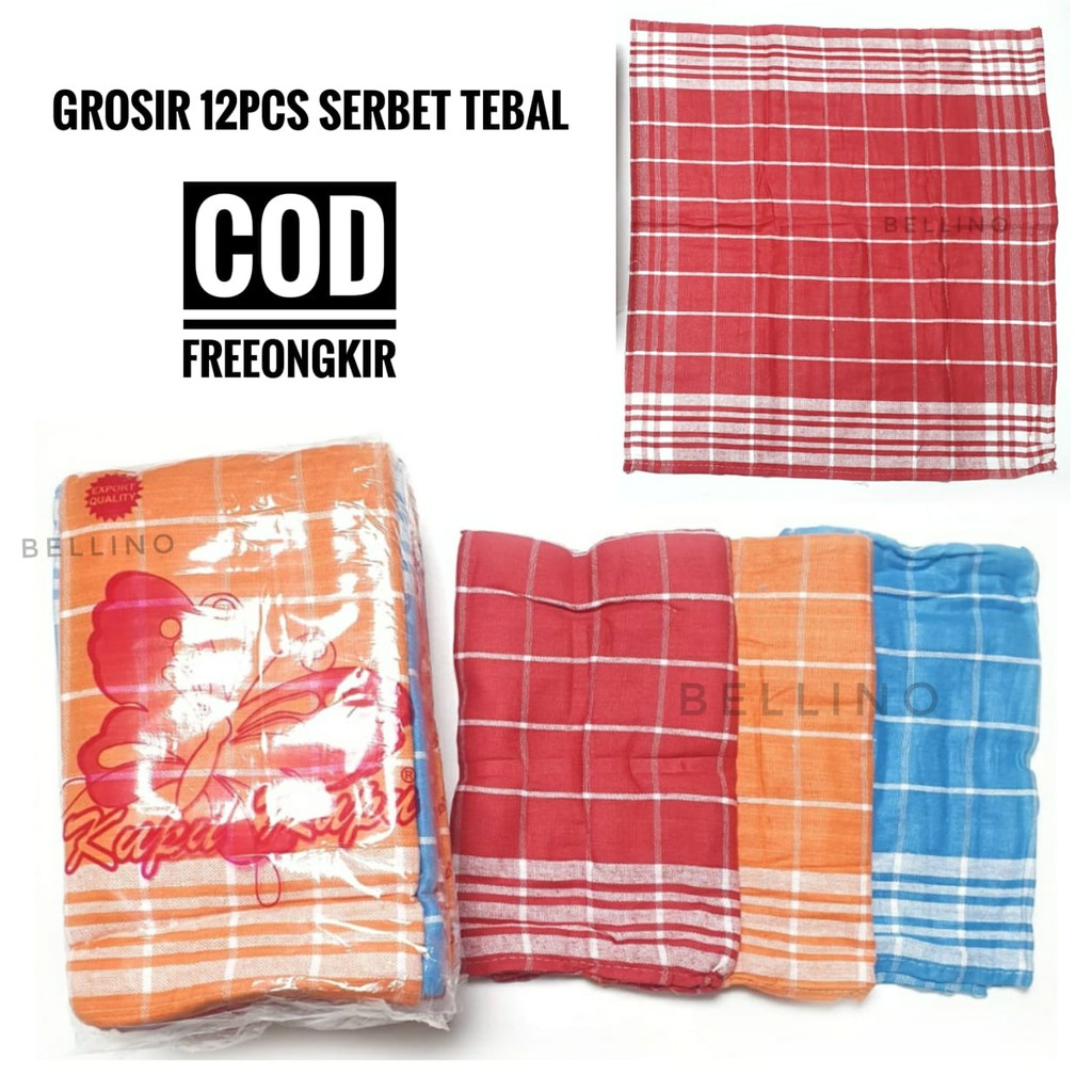 Bellino - 12pcs Serbet Dapur Tebal Besar Lap Tangan Perabotan Rumah Serbet Makan Lebar Ukuran Besar