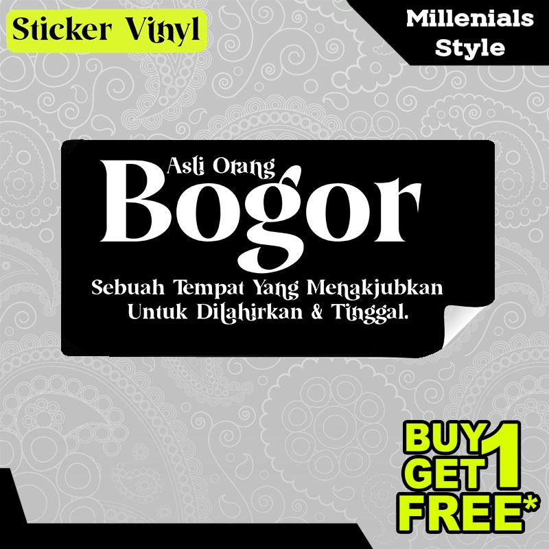 

Stiker Sticker Asli Orang Bogor Tulisan Kalimat Gaul dan Kekinian Aesthetic Bahan Vinyl Satuan Anti Air