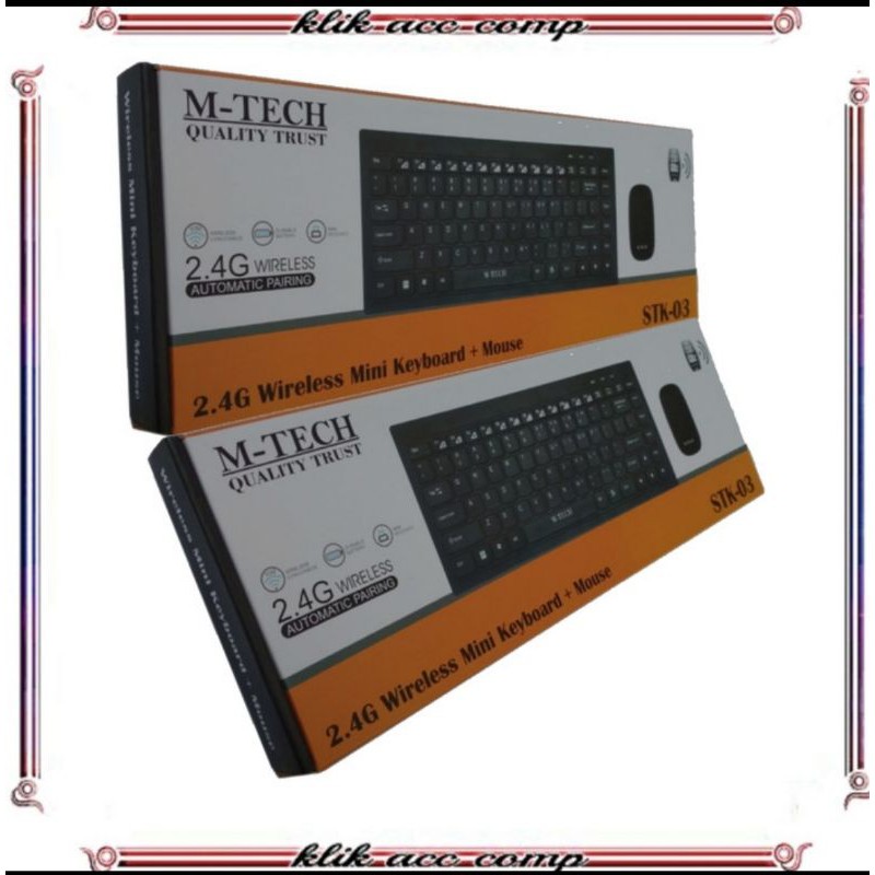 Keyboard mouse Wireless Mini Slim M TECH STK 03