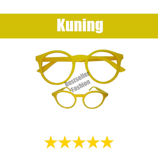 kacamata anak fashion cowok cewek frame oval kacamata gaya anak lensa transparan eyeglasses kids NO CASE