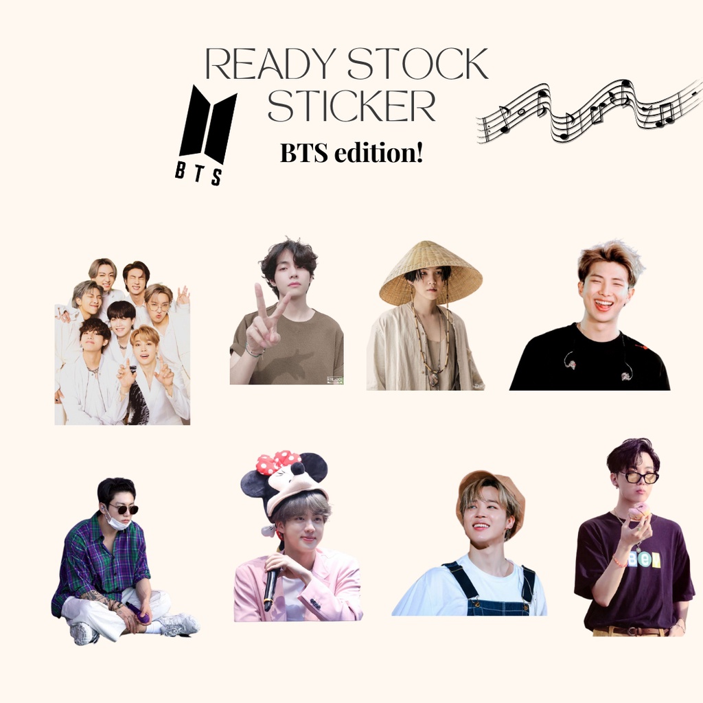

[BUY 3 GET 1] STICKER BTS HP/Tumbler/Laptop/Binder Murah Berkualitas