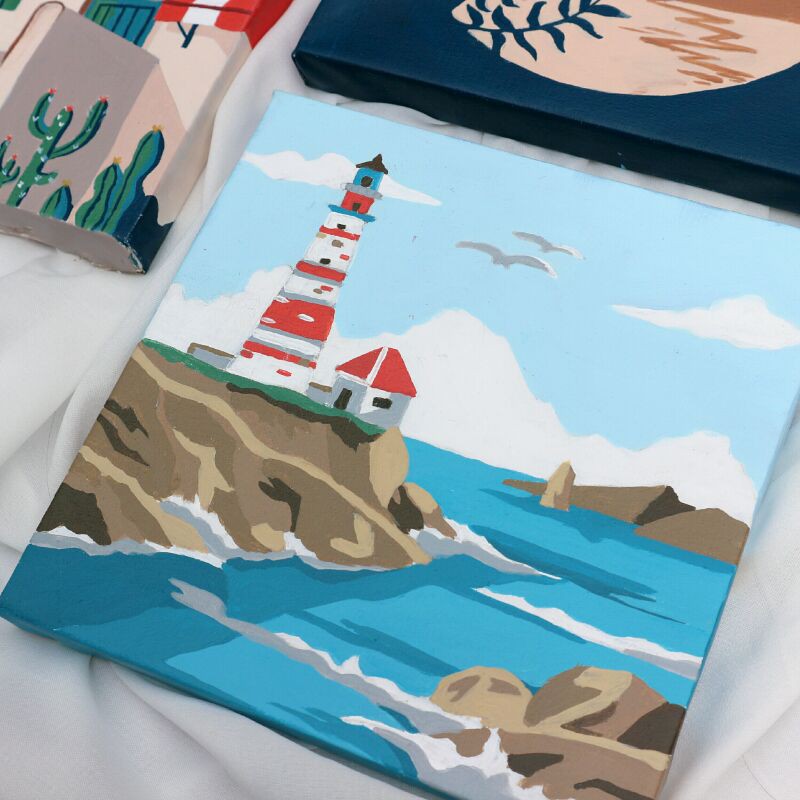 

PAINTING KIT lighthouse | paint by number | canvas 20x20