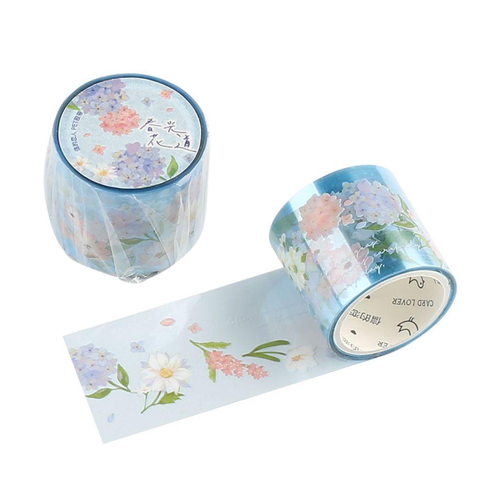 Wonder Masking Tape / Selotip Washi Anti Air Motif Bunga / Burung / Hewan Untuk Dekorasi Agenda