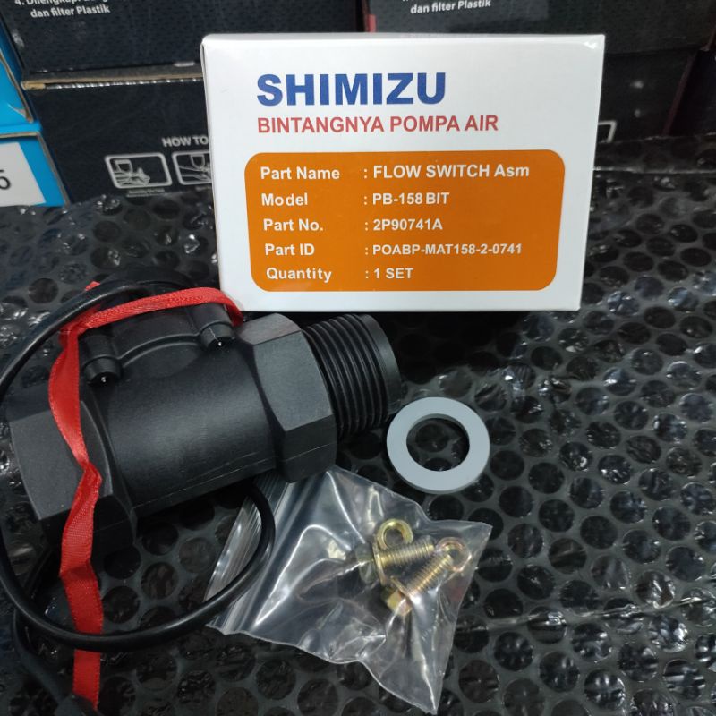 Flow Switch Shimizu Original 1” x 1&quot; Otomatis Pompa Dorong Booster PB 158 BIT Plastik