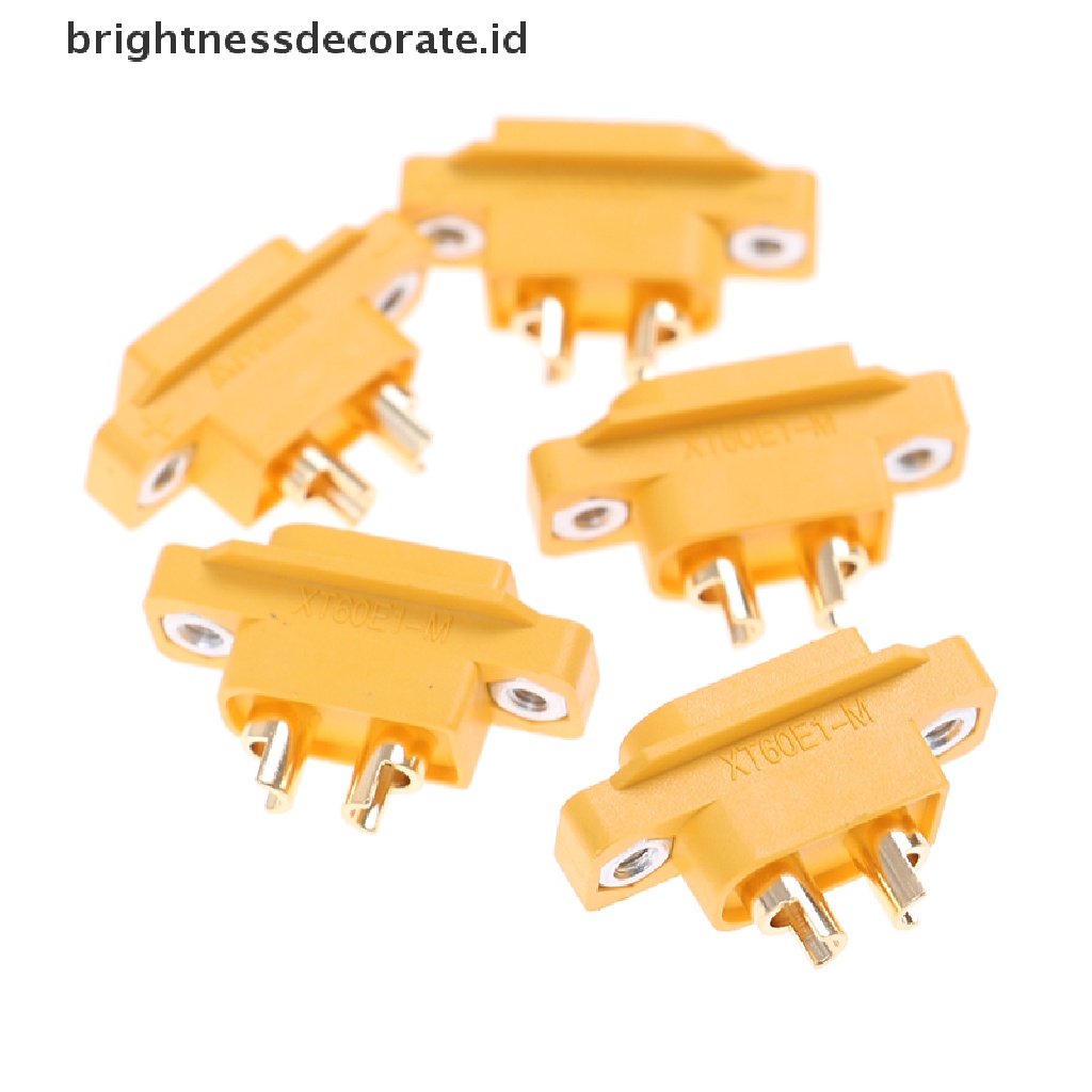 5 Pcs Amass Xt60E-M Mountable Xt60 Male Plug Untuk Rc Drone Fpv Racing Fixed Board
