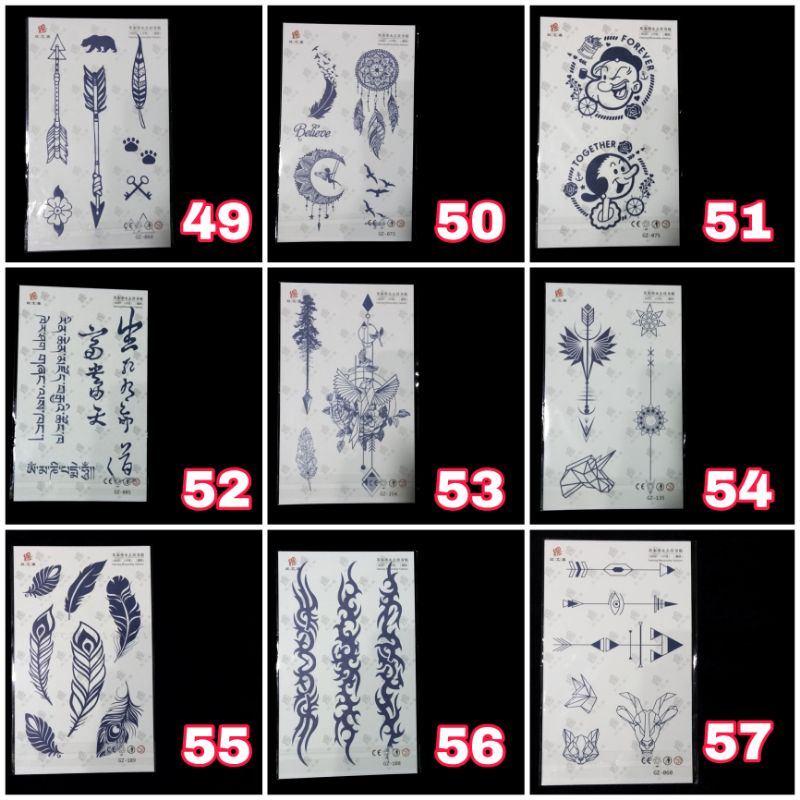 TATTO TEMPORER GEL / TATTO SEMENTARA /TATTO TEMPORARY