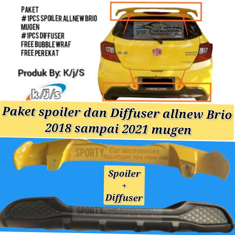 Spoiler allnew brio mugen dan diffuser 2018-2021