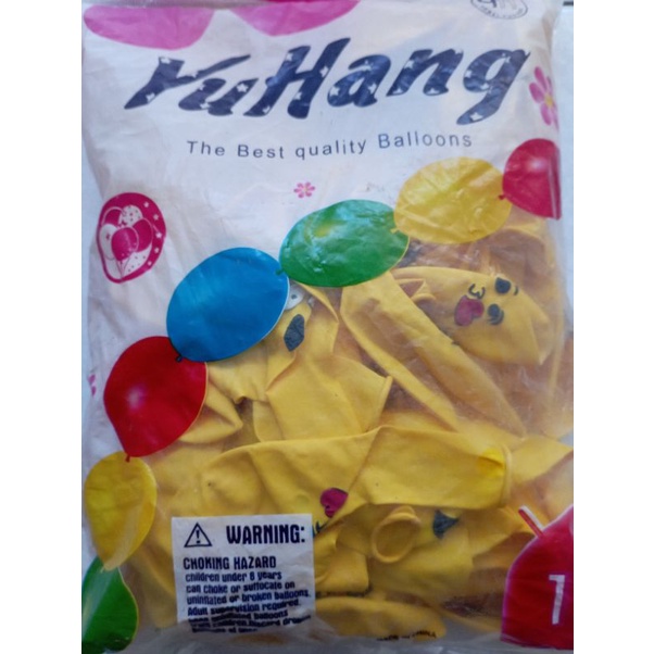 Balon Latex Emoji Kuning isi +-100