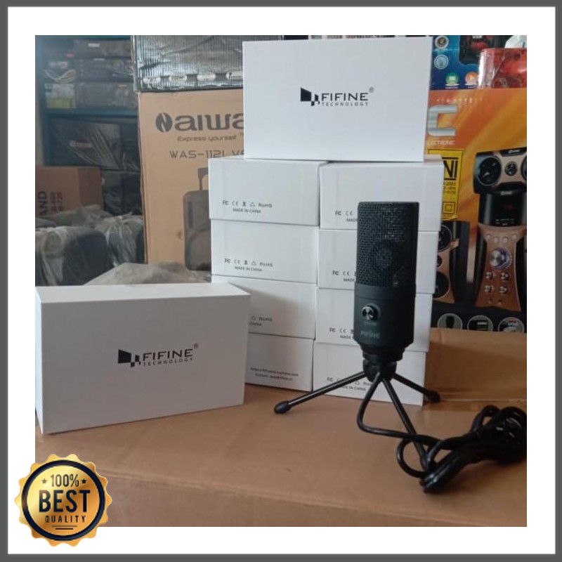 Mishad Shop -  Fifine K669B Mic Condenser USB Mic Gamers Mic Youtuber Volume Control GU-5117-1009