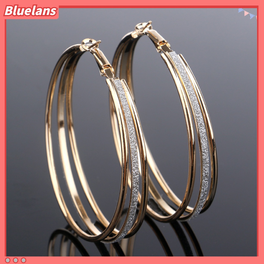 Anting Gantung Multilayer Bentuk Bulat Untuk Wanita