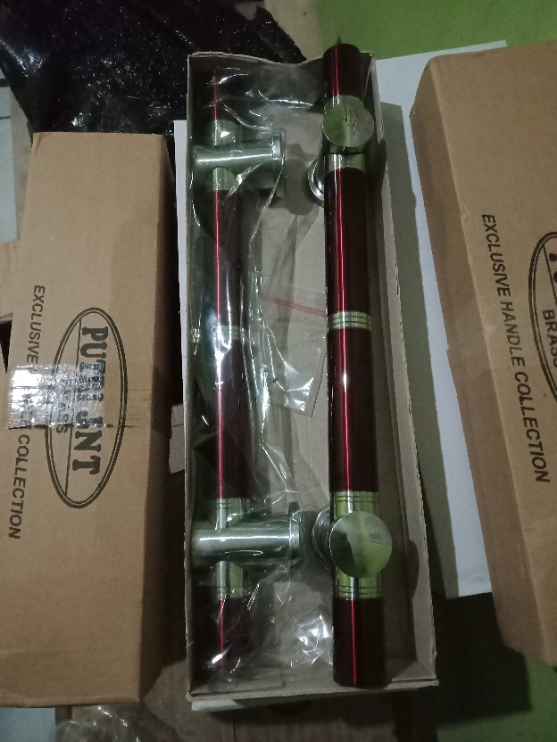 Handle Pintu Rumah Bulat 45 Cm Stainles Mahoni Full Transparan Mh Tarikan Pintu Gagang Kunci Pintu