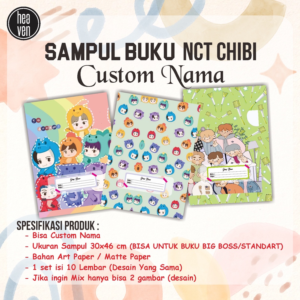 

Sampul Buku Tulis NCT CHIBI - Sampul Buku Tulis KPOP - CUSTOM nama - SAMPUL BUKU BOYGROUP KOREA