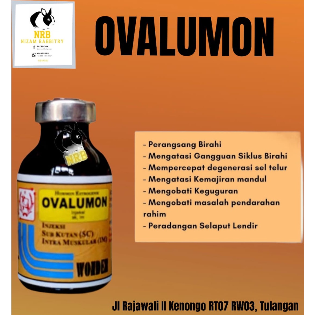 OVALUMON 20 ml - Hormon Estradiol Pemacu Birahi Hewan Betina