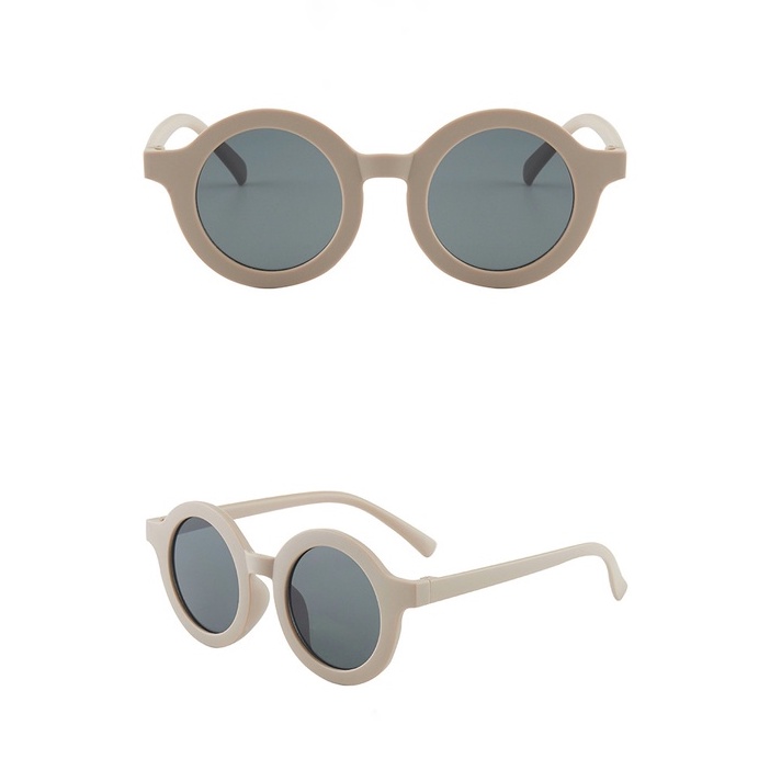 Kacamata Anak Sunglasses Bayi Balita Kids Baby Cute Anti UV Ootd Fashion Gaya Retro Bulat Fashion Anak Cowok Cewek-3