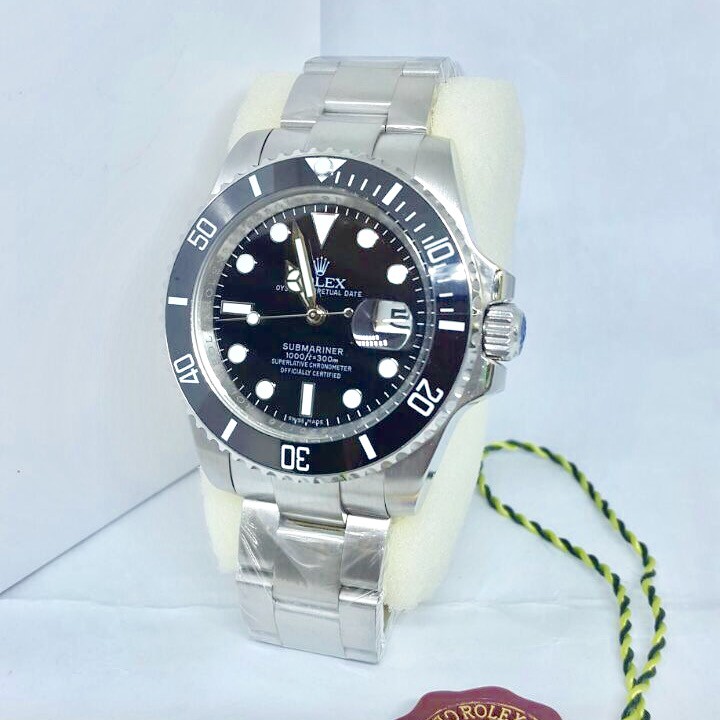 Rolex Submariner Super 4 cm Pria Bergaransi Silver black