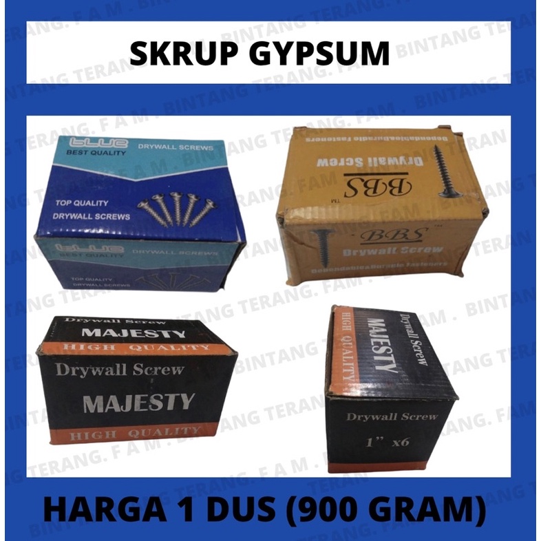 

1 DUS SEKRUP SKRUP GYPSUM DUS (HITAM)