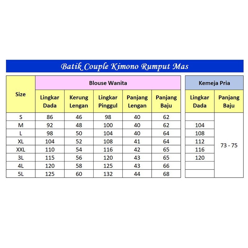 Batik Couple Rumput Mas Navy – Blouse Batik Wanita – Hem / Kemeja Batik Pria - S-M-L-XL-XXL-3L-4L-5L-5