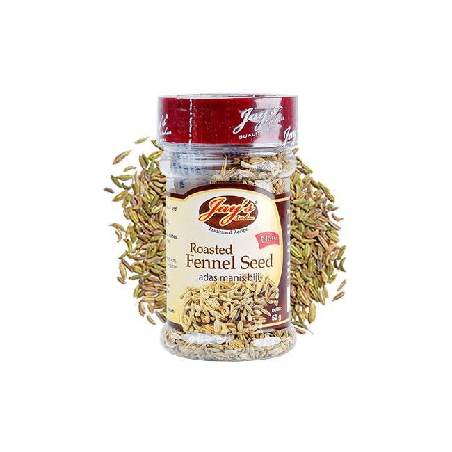 

Jays Roasted Fennel Seed / Biji Adas Manis 50 gr / btl
