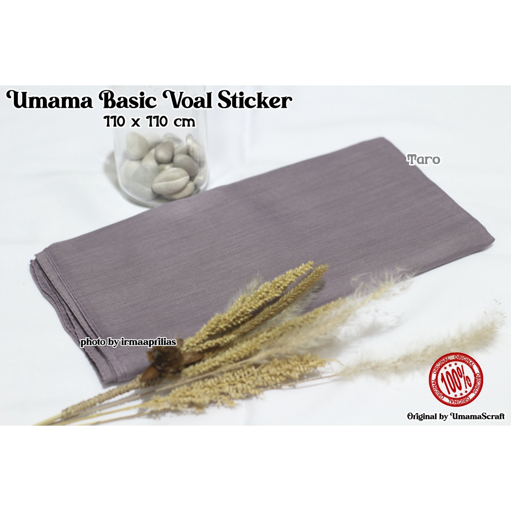 Hijab Basic Voal Umama Jilbab Segi Empat Polos Umama Kerudung Polos Segi Empat Part 2-TARO