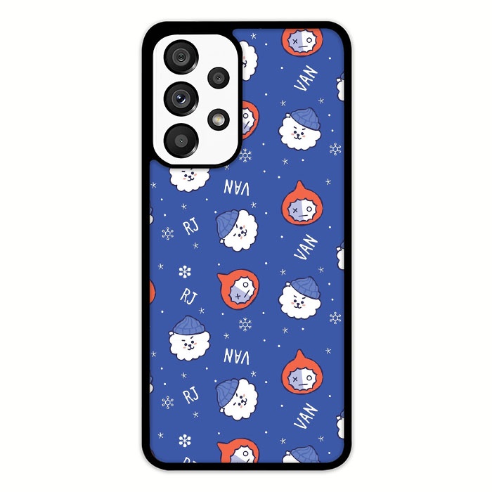Case Casing Samsung Galaxy A13 A33 A53 A73 5G BTS BT21 Christmas Blue P1102